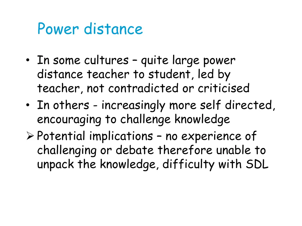 power distance