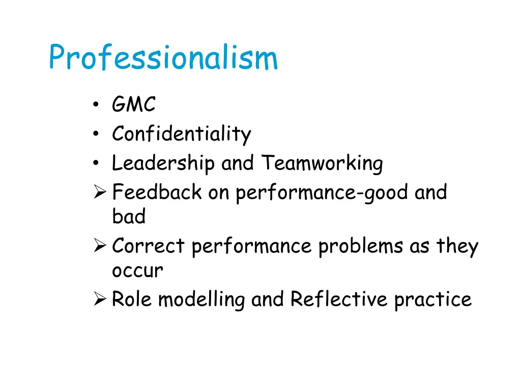 professionalism