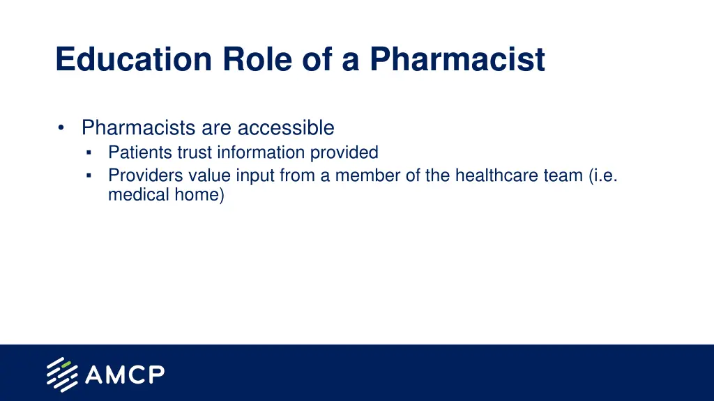 education role of a pharmacist