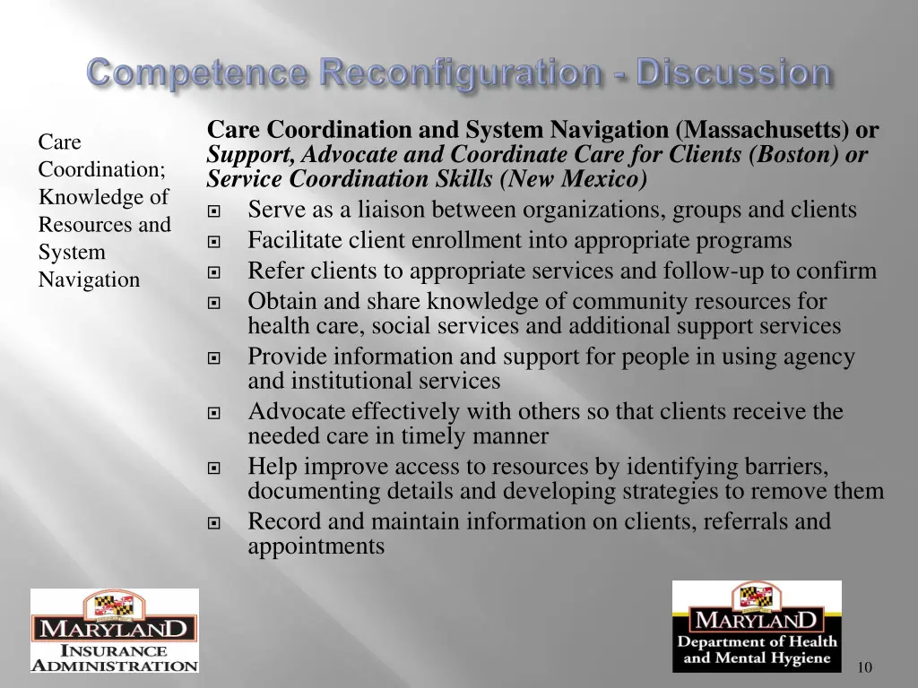 care coordination and system navigation