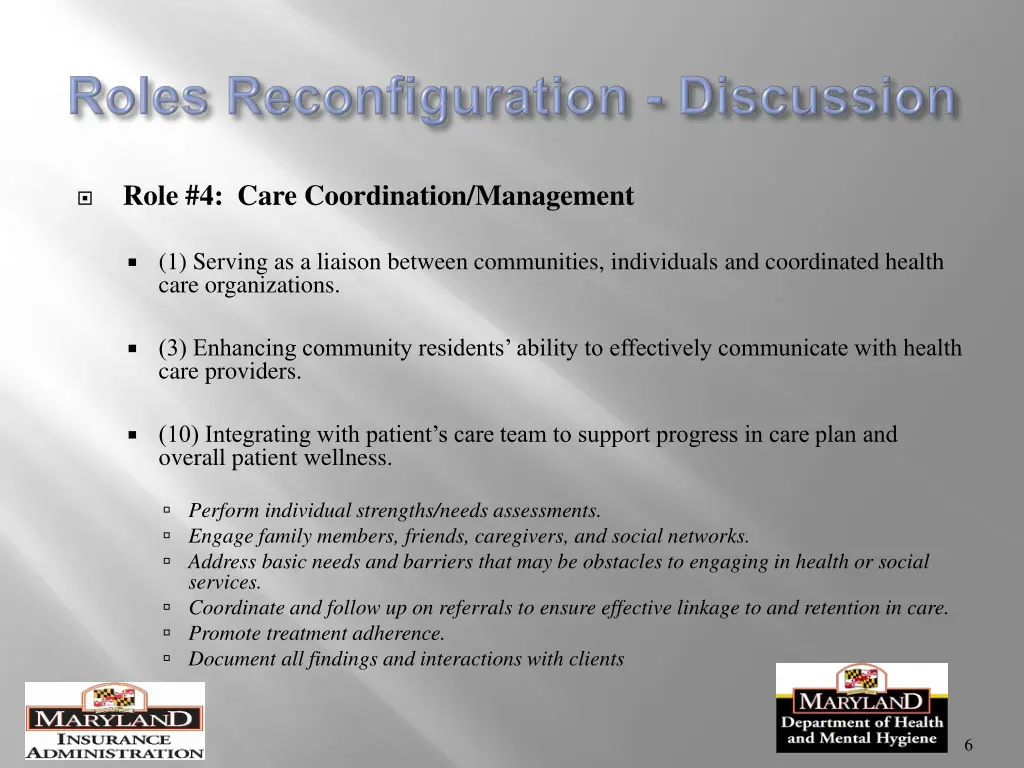 role 4 care coordination management