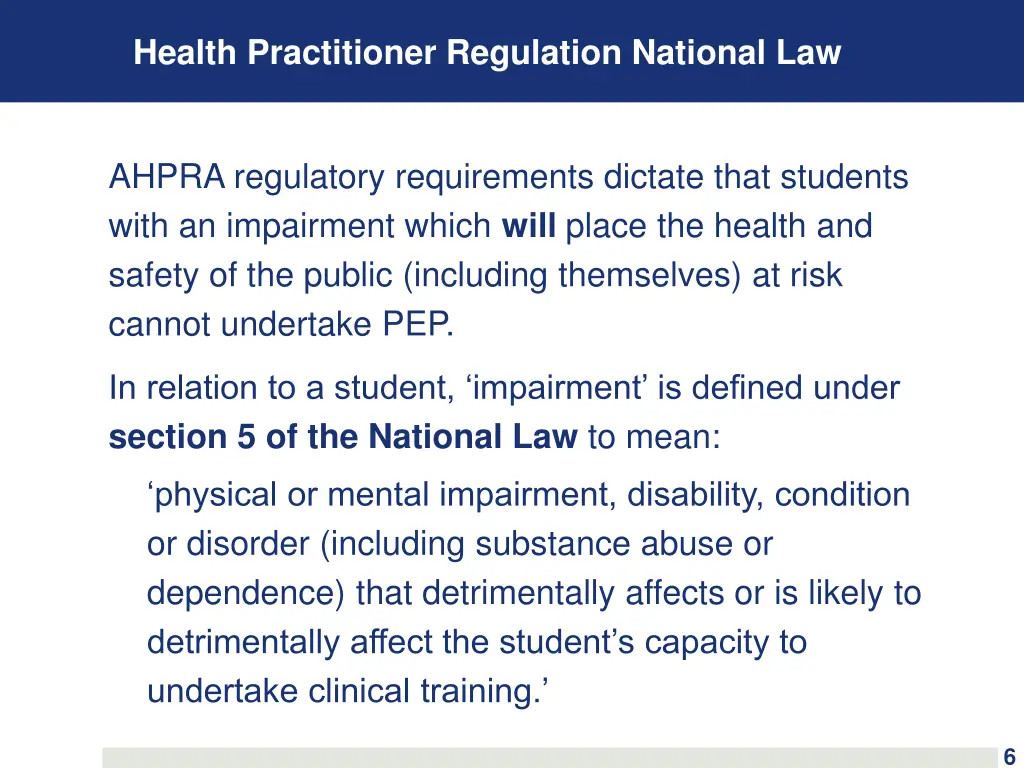 health practitioner regulation national law