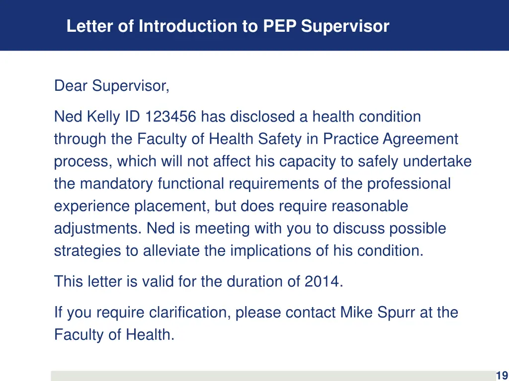 letter of introduction to pep supervisor