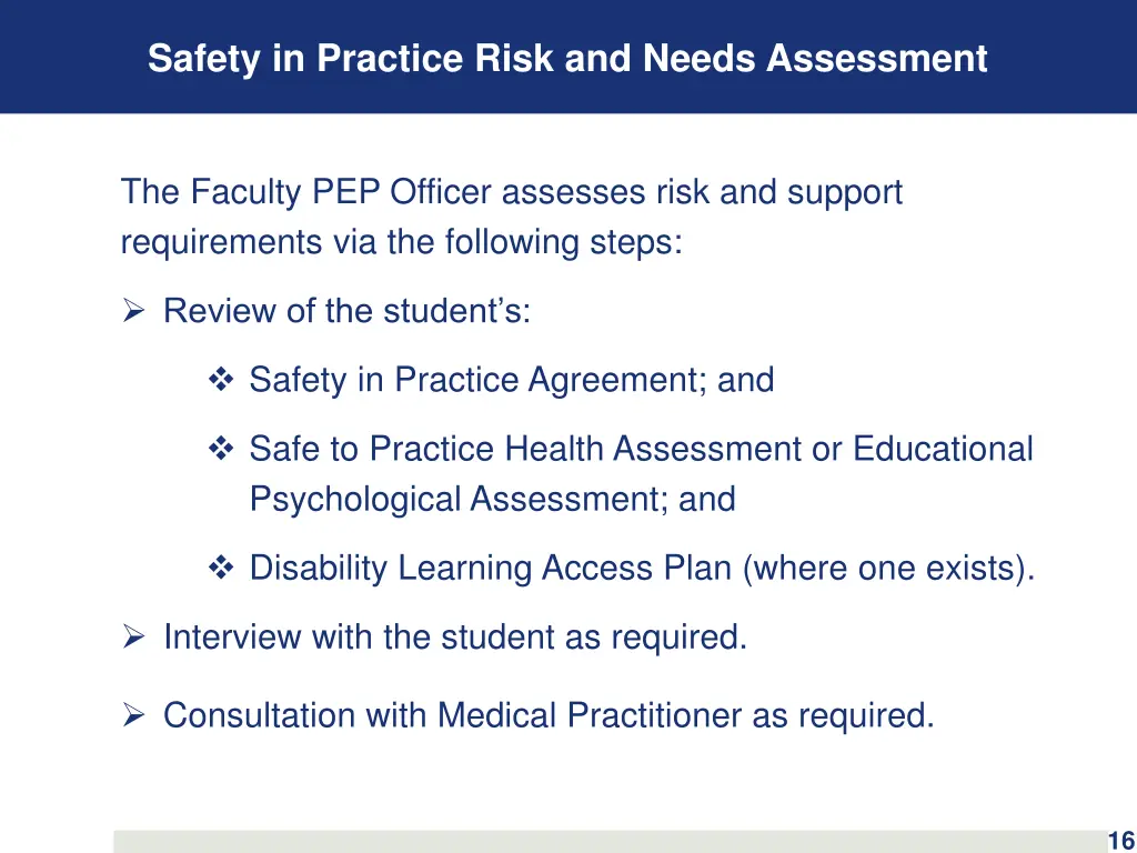 safety in practice risk and needs assessment 1