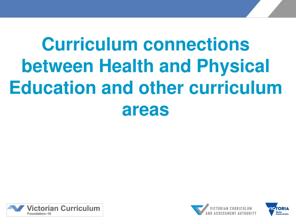curriculum connections between health