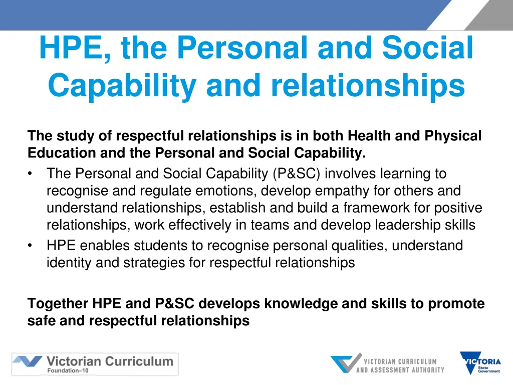 hpe the personal and social capability