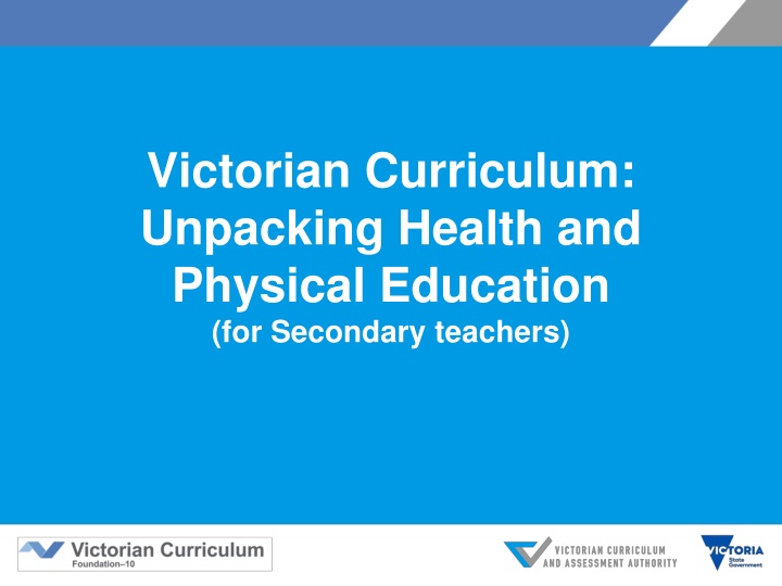victorian curriculum unpacking health