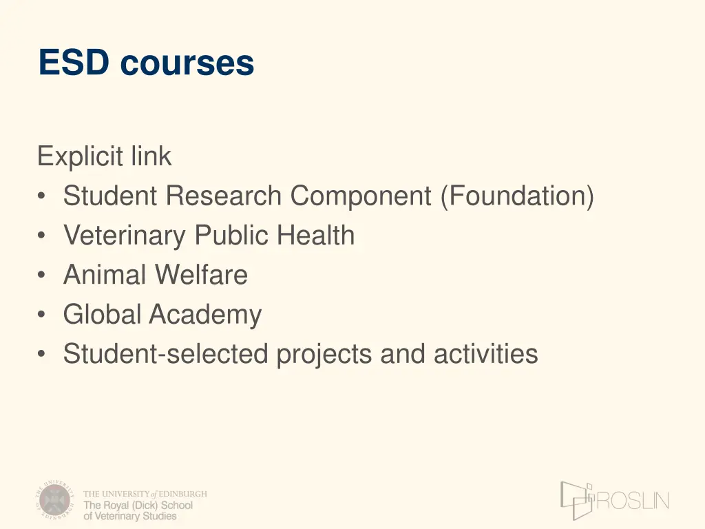 esd courses