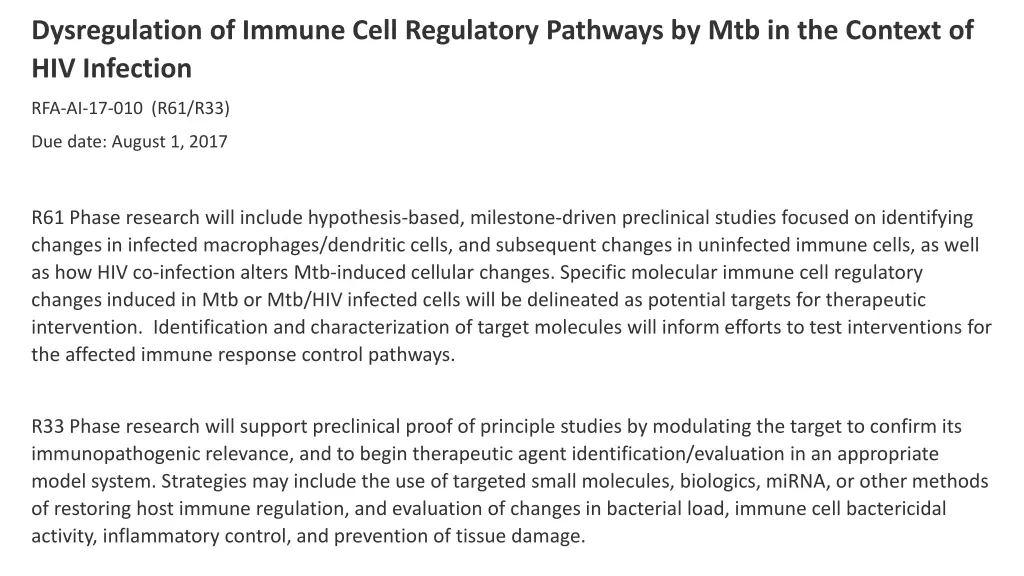 dysregulation of immune cell regulatory pathways