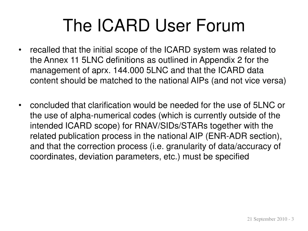 the icard user forum 1