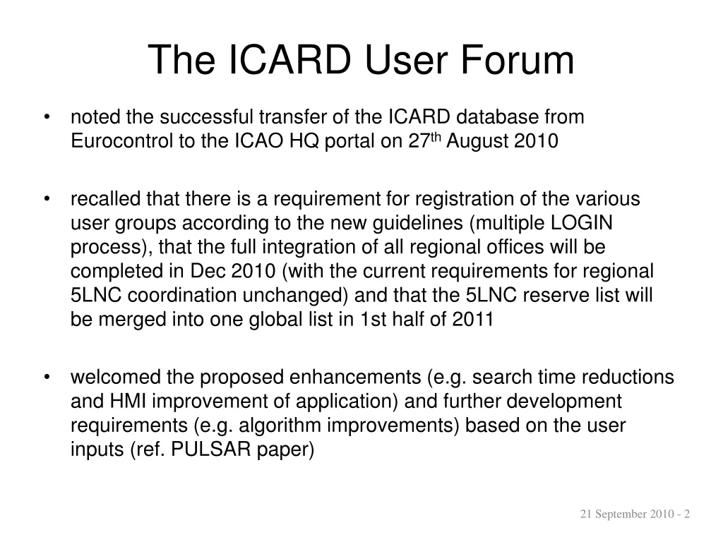 the icard user forum