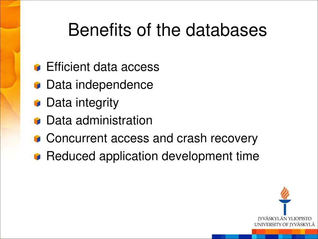benefits of the databases