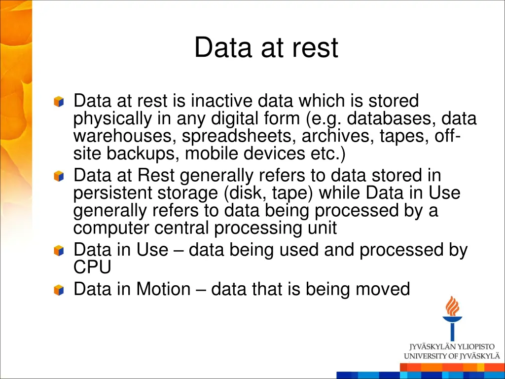 data at rest