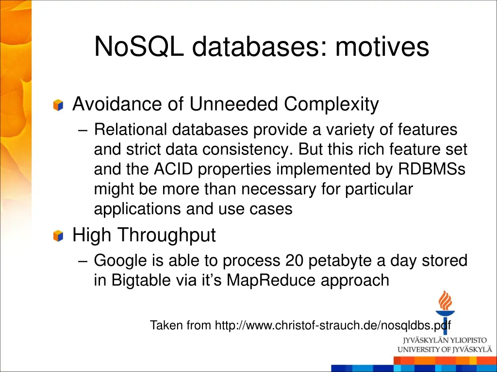 nosql databases motives