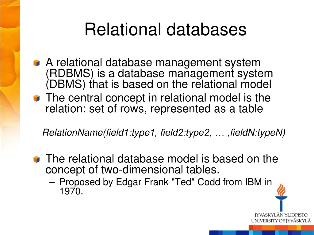 relational databases