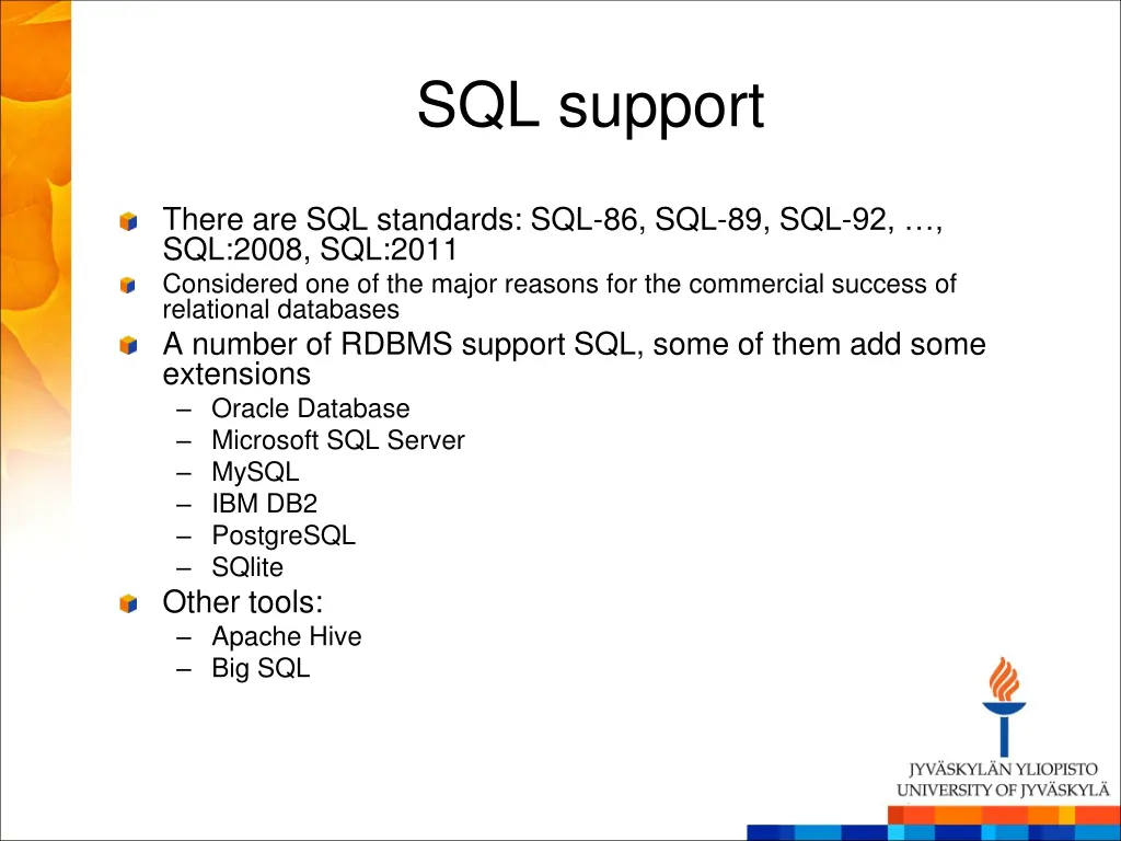 sql support