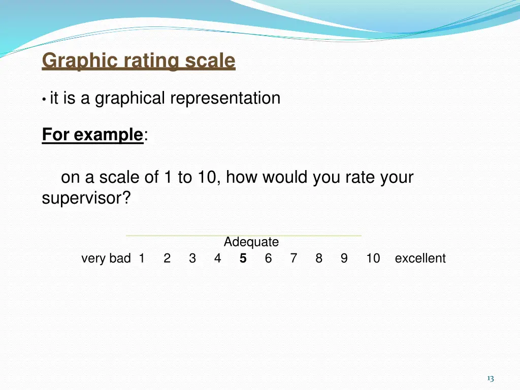graphic rating scale