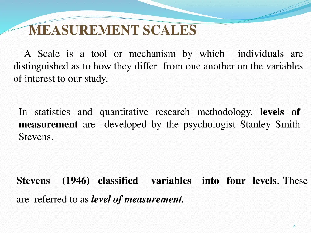 measurement scales 1