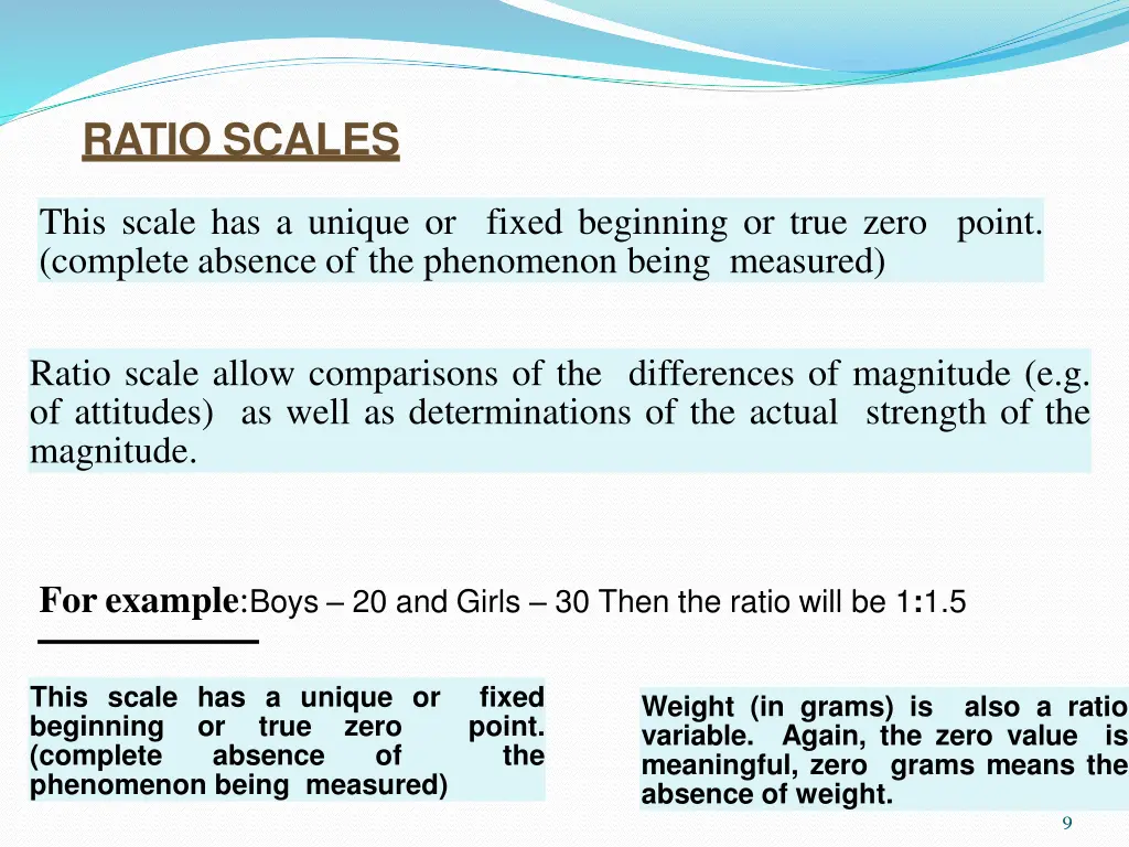 ratio scales