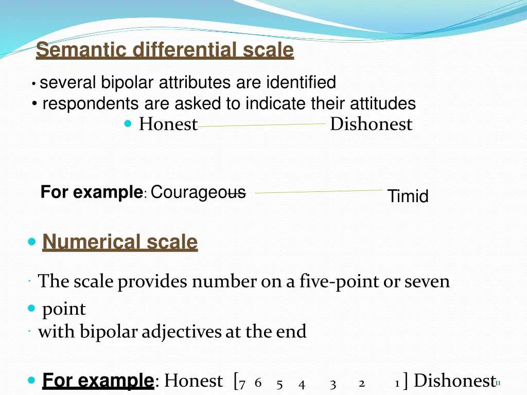 semantic differential scale
