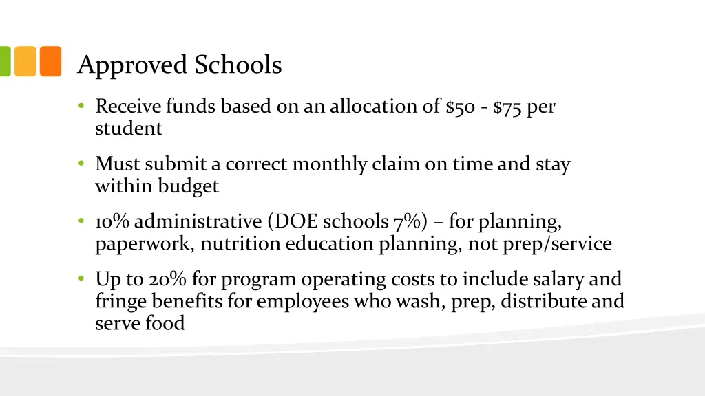 approved schools