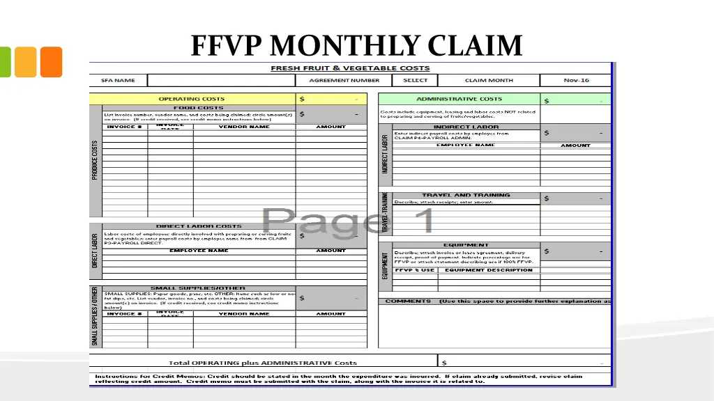 ffvp monthly claim