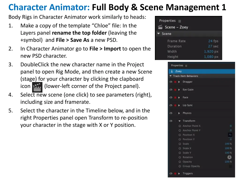 character animator full body scene management 1