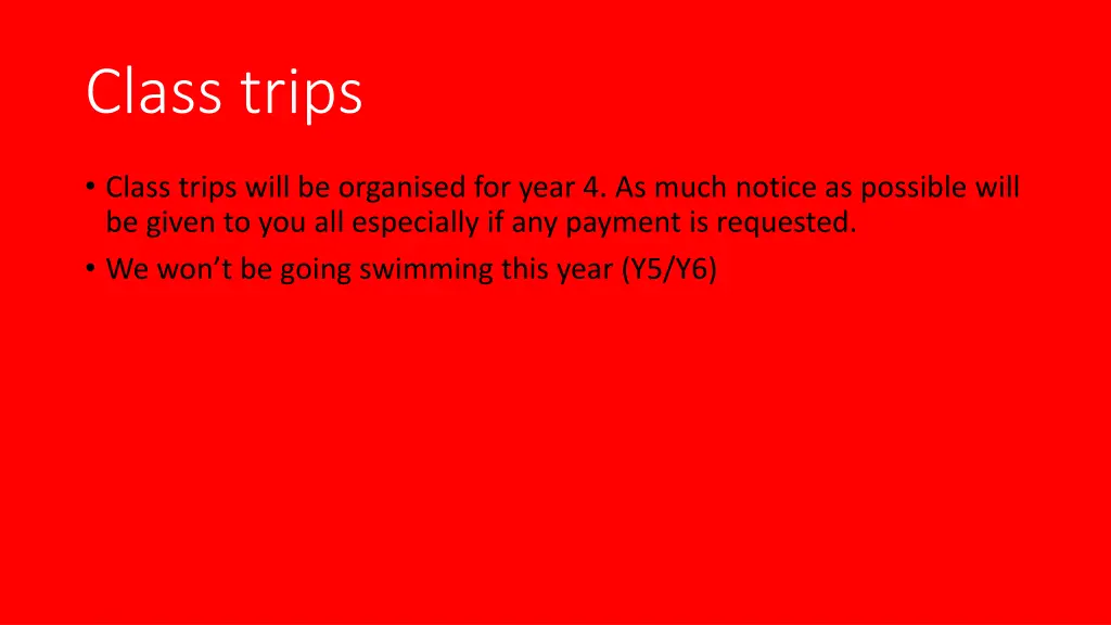 class trips