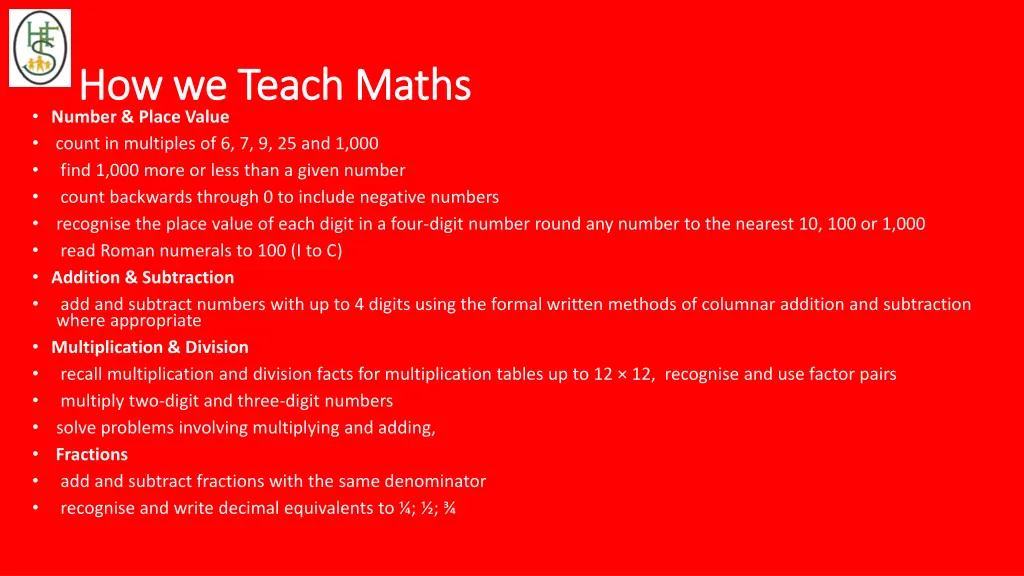 how we teach maths how we teach maths number