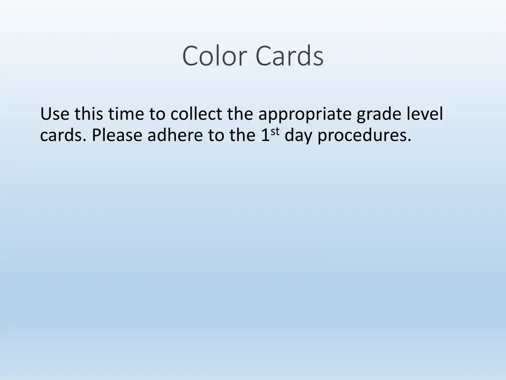 color cards