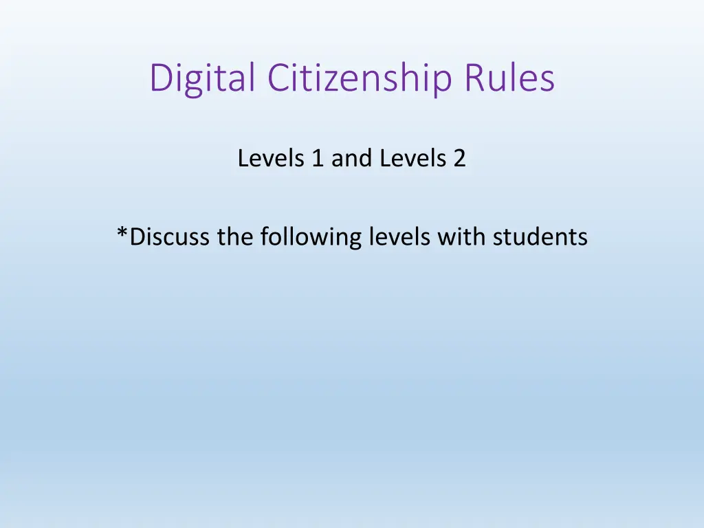 digital citizenship rules
