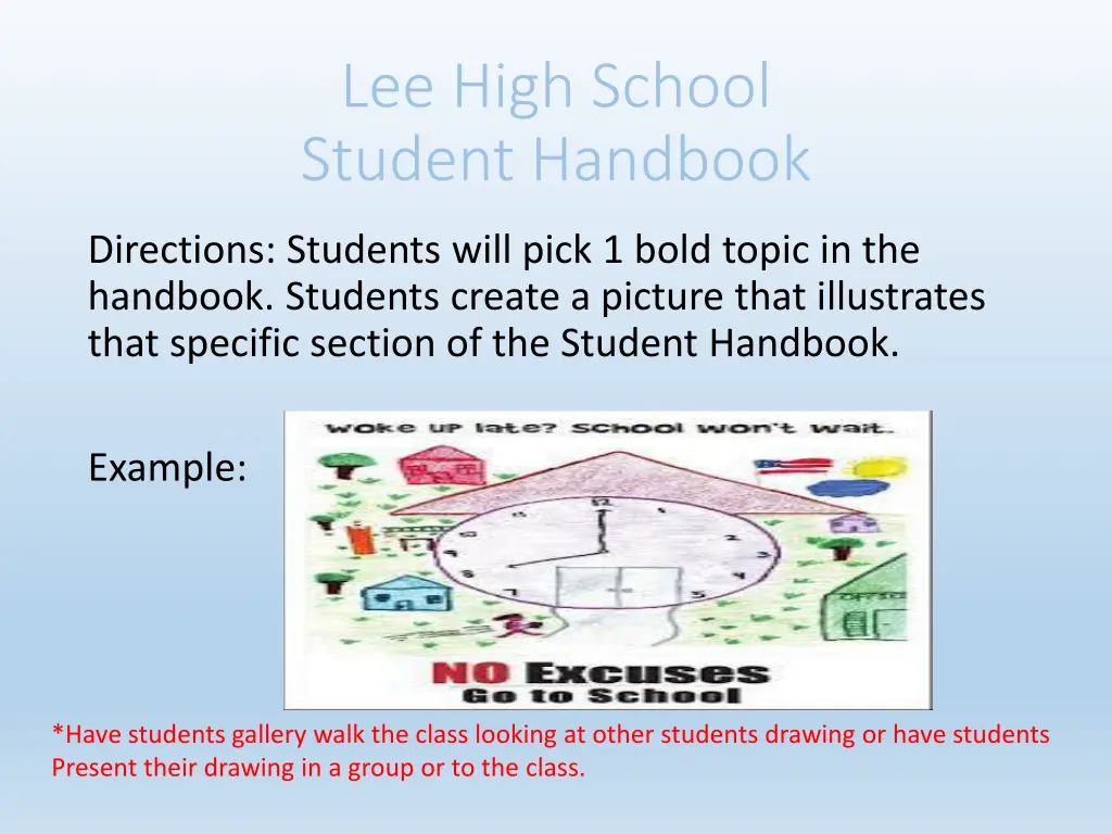 lee high school student handbook