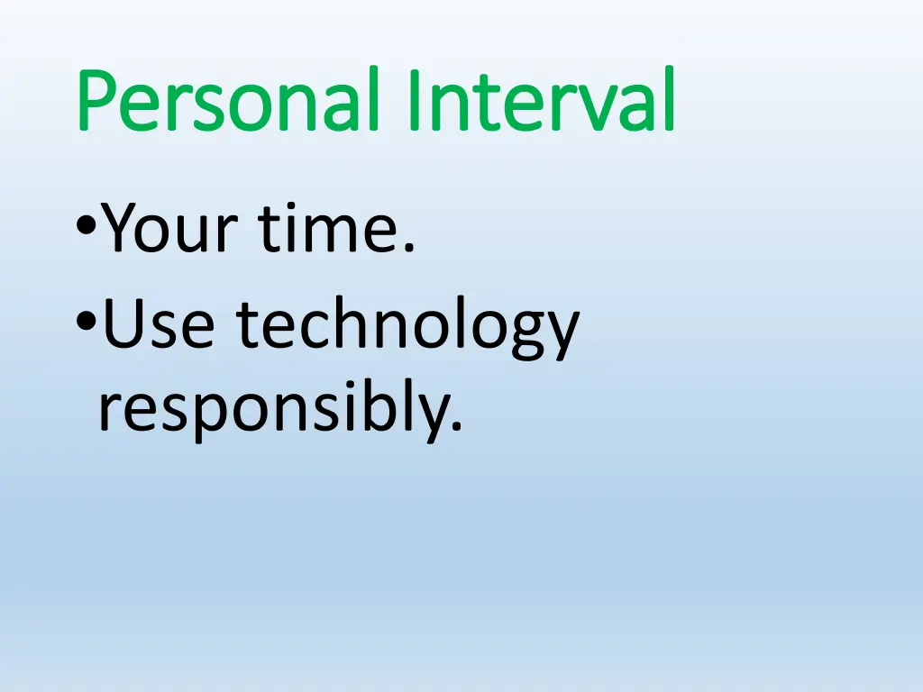 personal interval personal interval your time