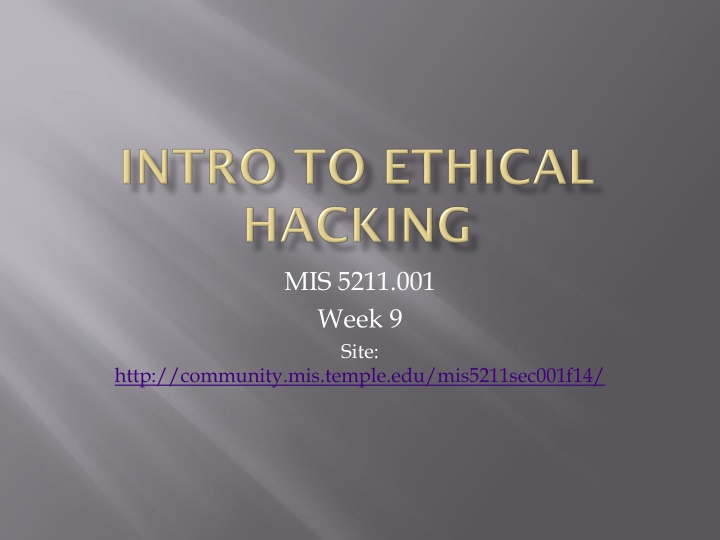 mis 5211 001 week 9 site