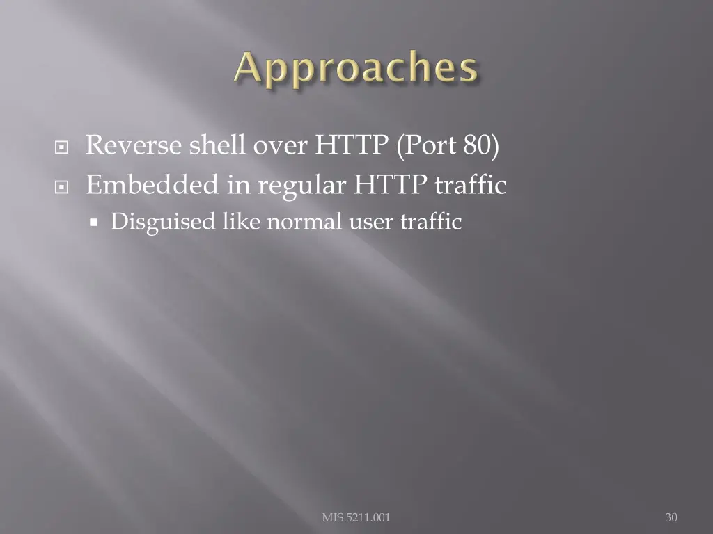 reverse shell over http port 80 embedded