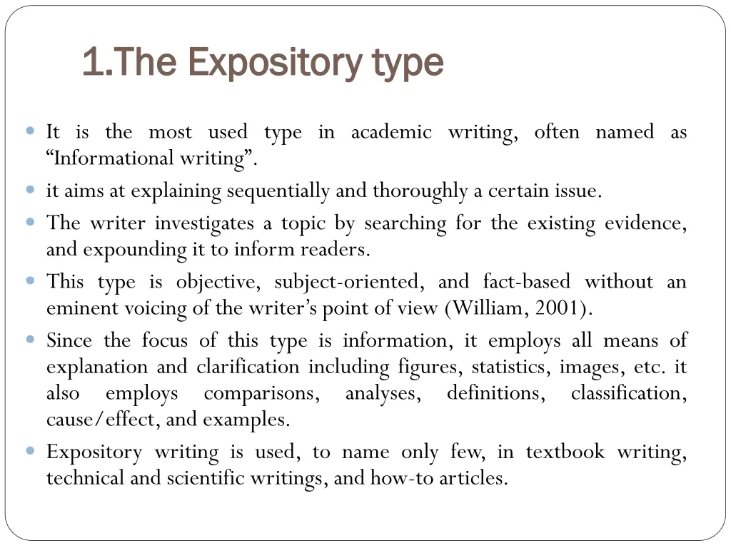 1 the expository type 1 the expository type