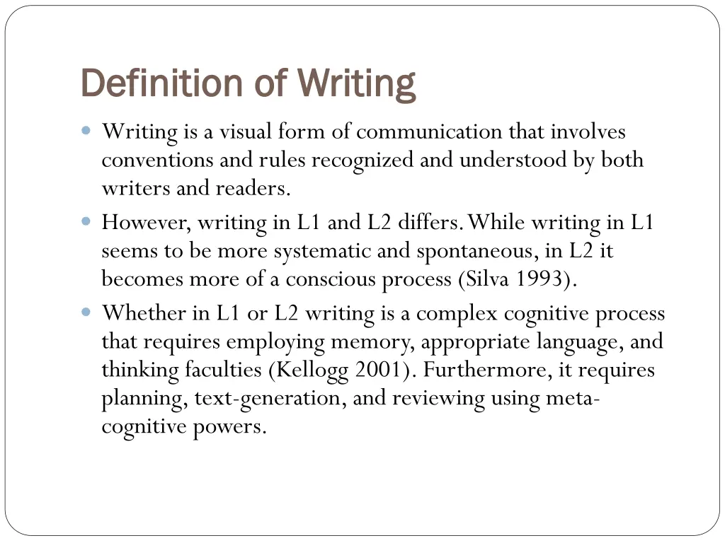 definition of writing definition of writing