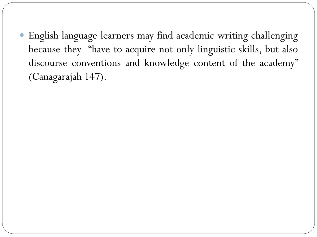 english language learners may find academic