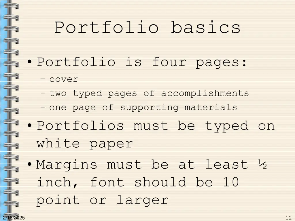 portfolio basics