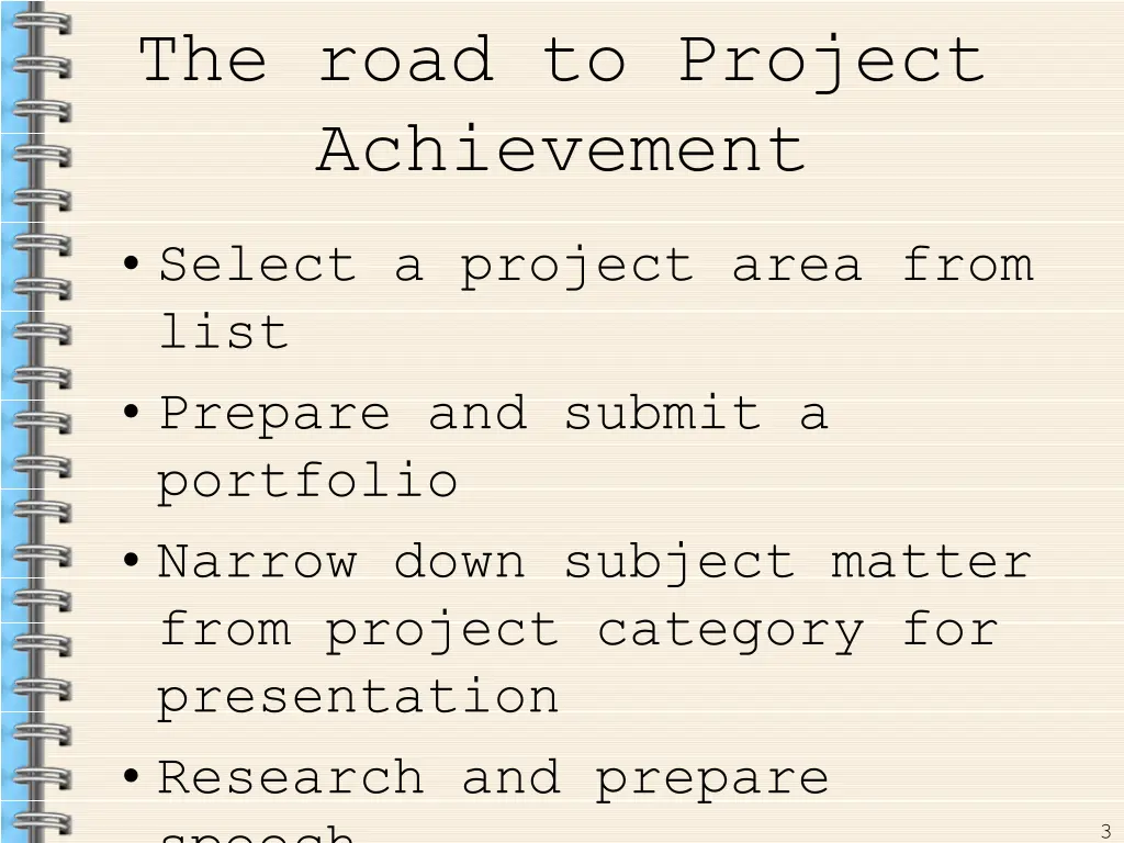 the road to project achievement