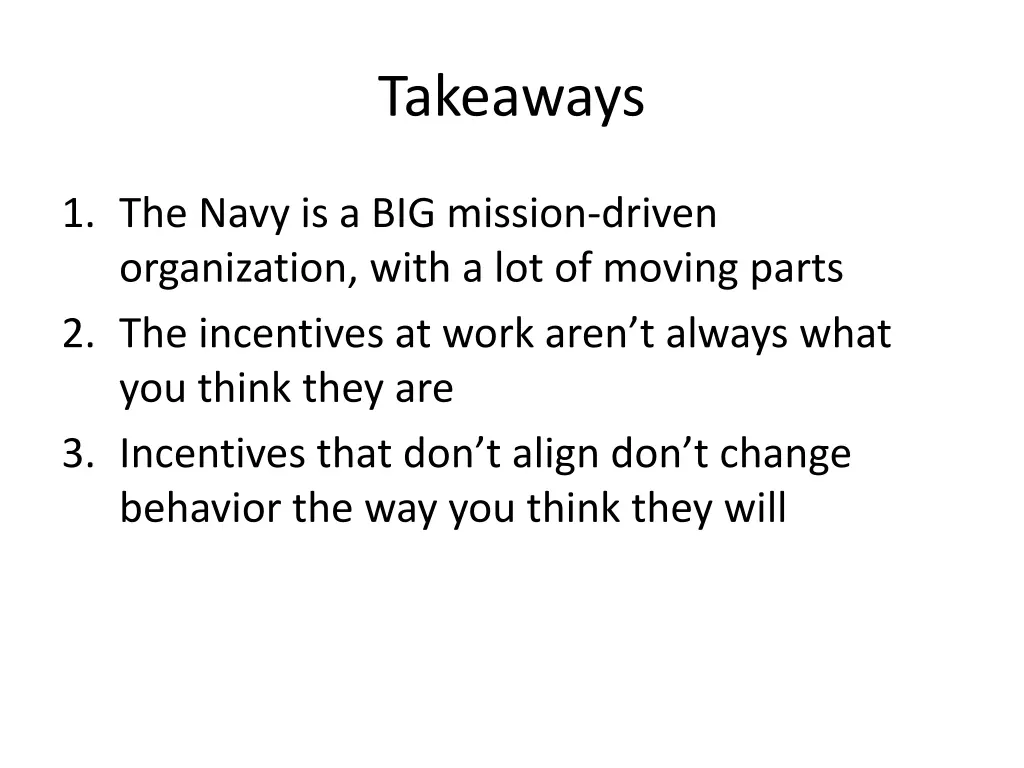takeaways