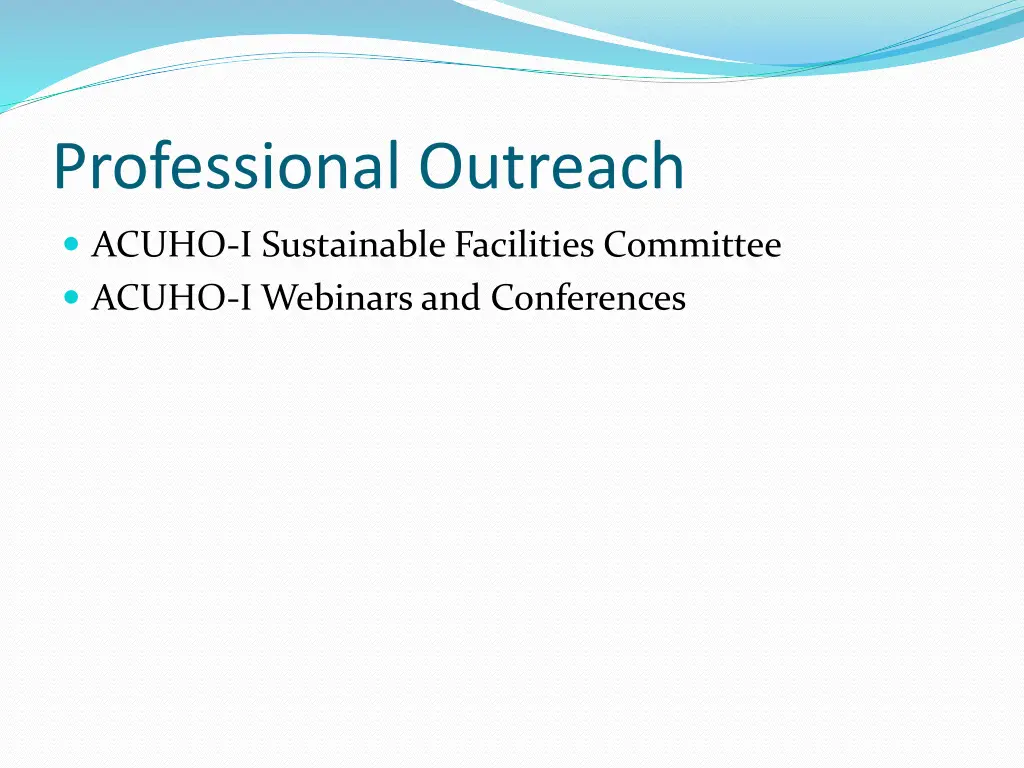 professional outreach