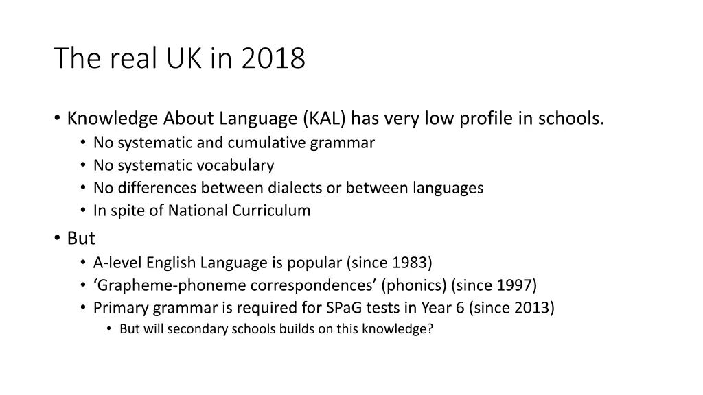 the real uk in 2018