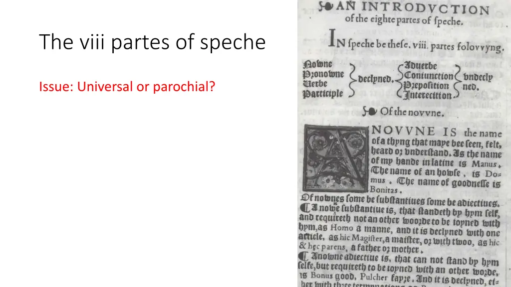 the viii partes of speche