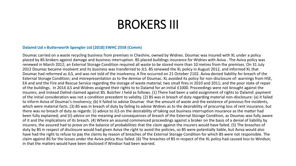brokers iii brokers iii