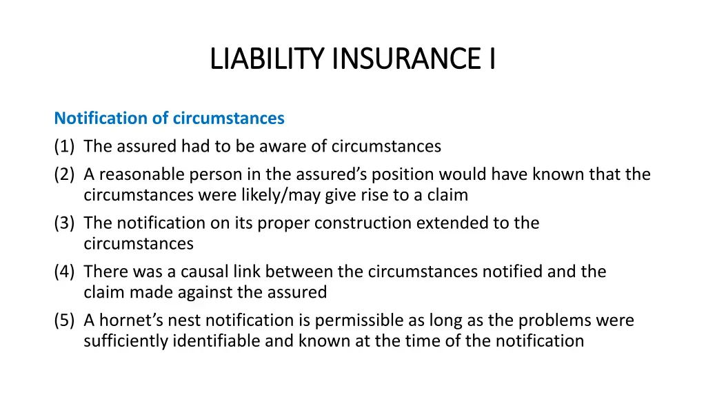 liability insurance i liability insurance i