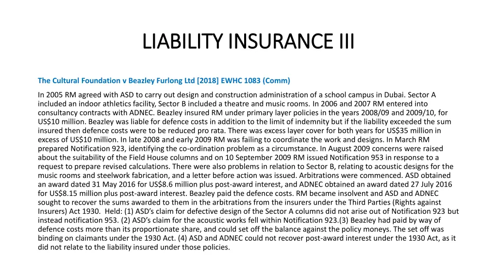 liability insurance iii liability insurance iii