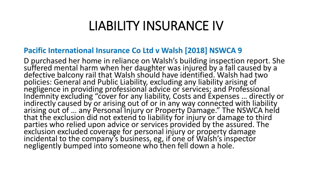 liability insurance iv liability insurance iv