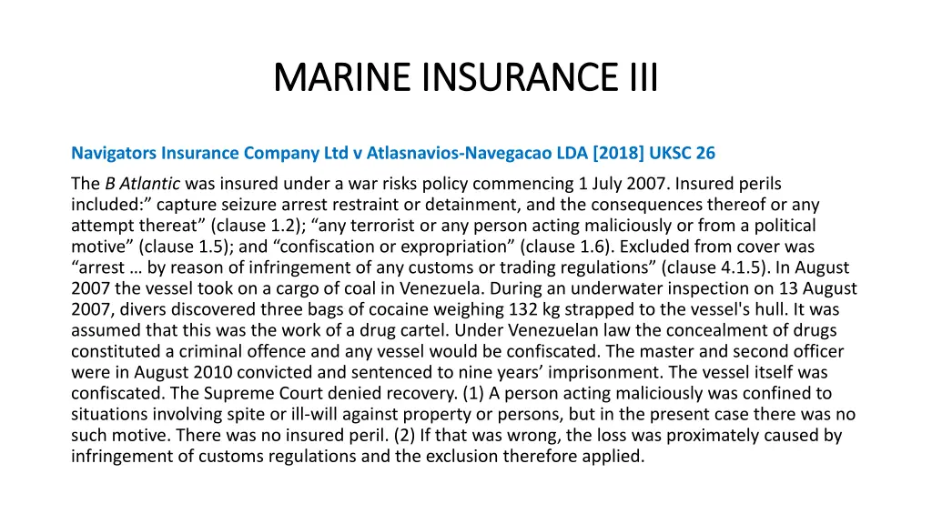 marine insurance iii marine insurance iii