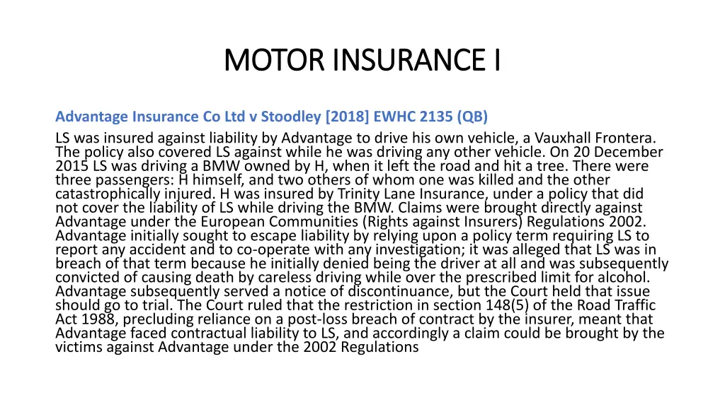 motor insurance i motor insurance i